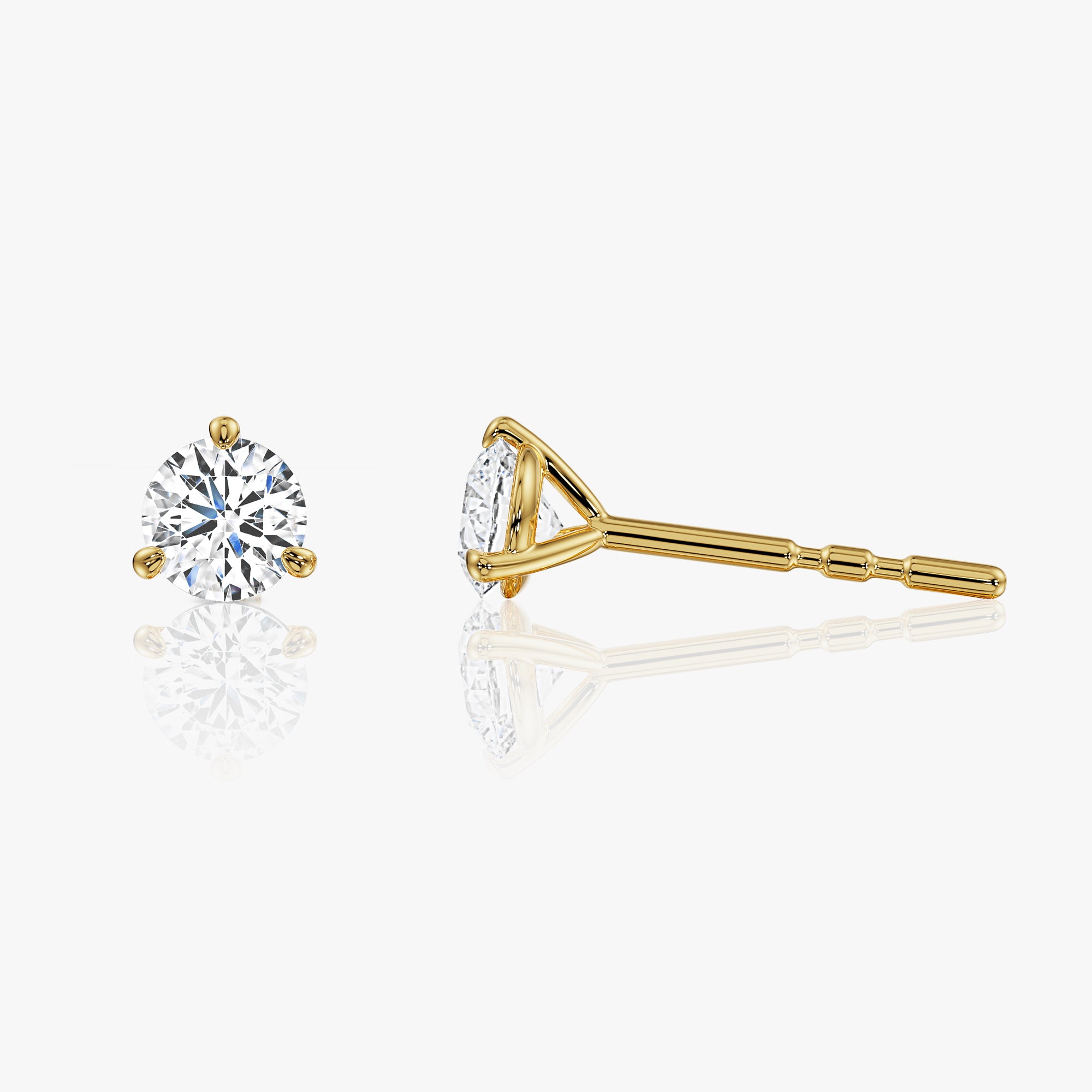 Petite Round Solitaire Diamond Studs