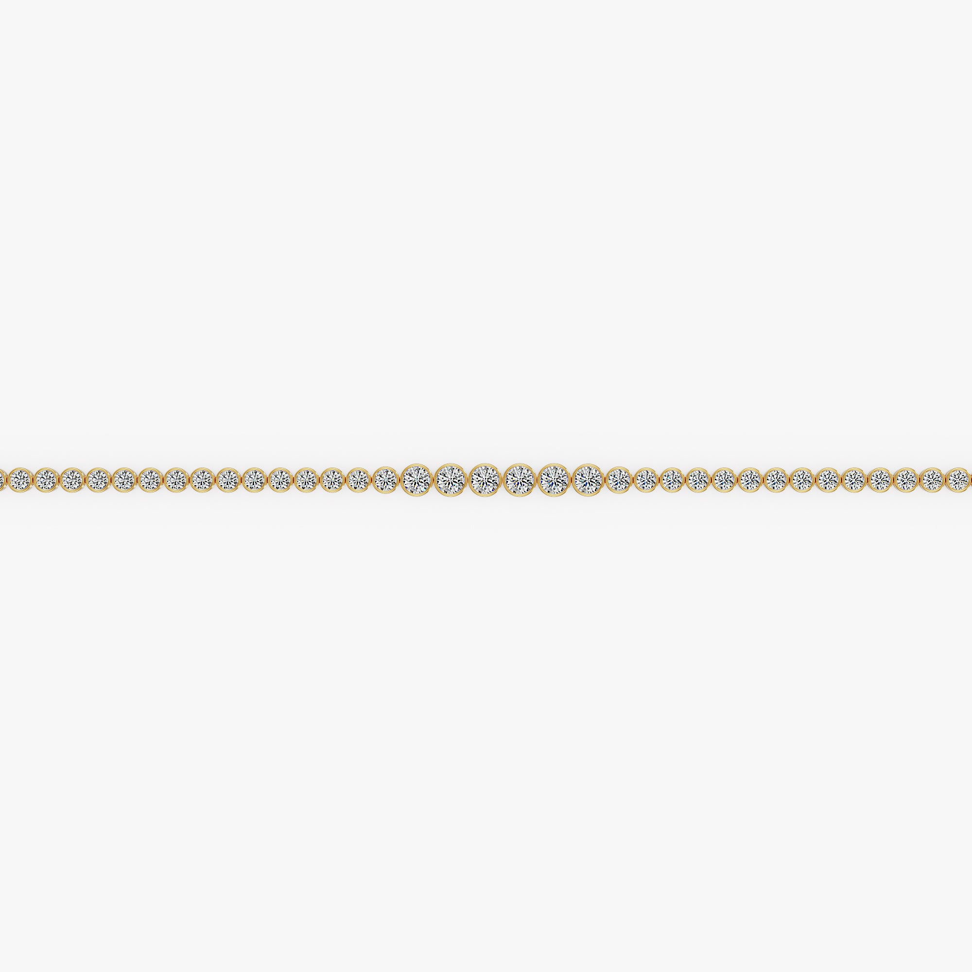 Graduated Bezel Diamond Tennis Bracelet