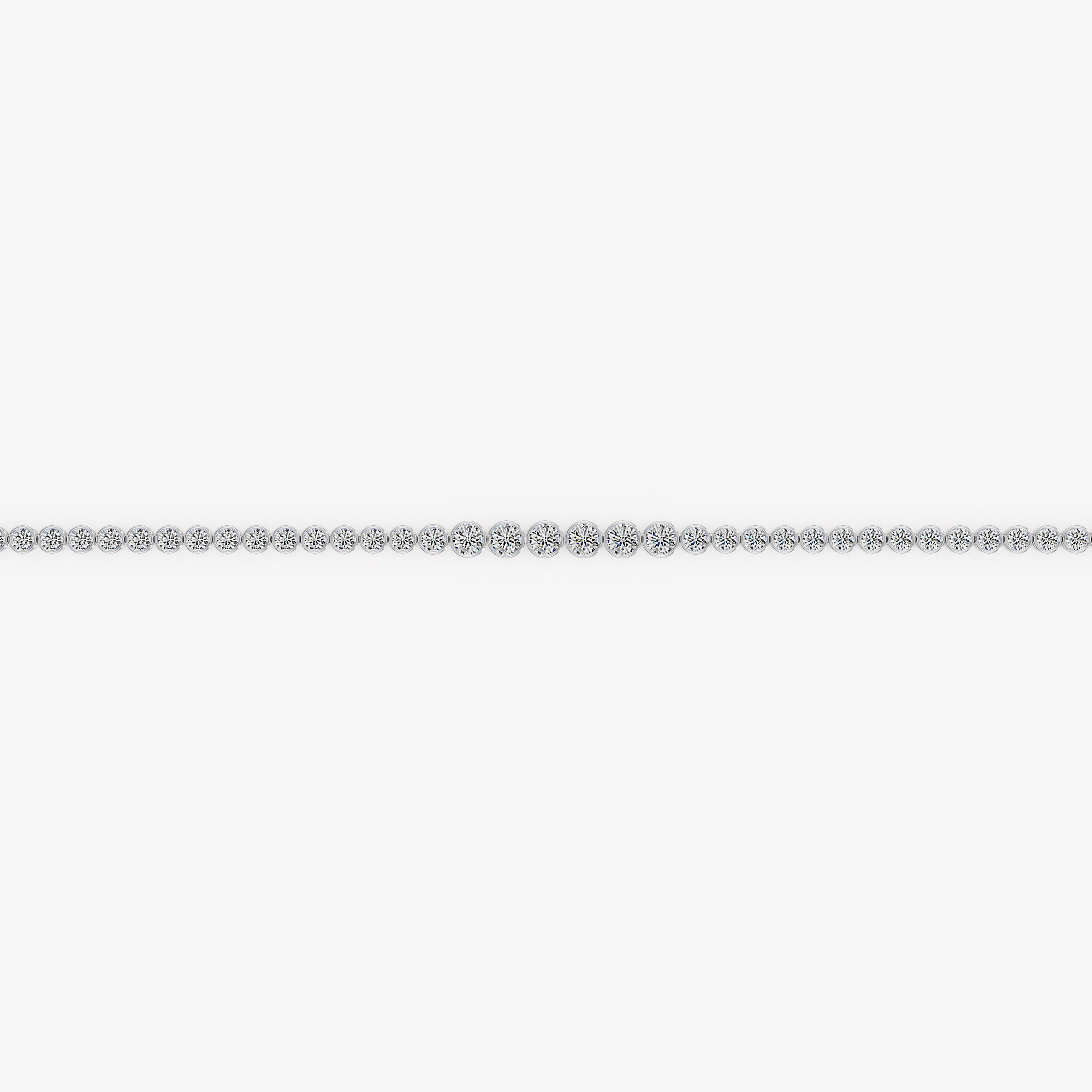 Graduated Bezel Diamond Tennis Bracelet