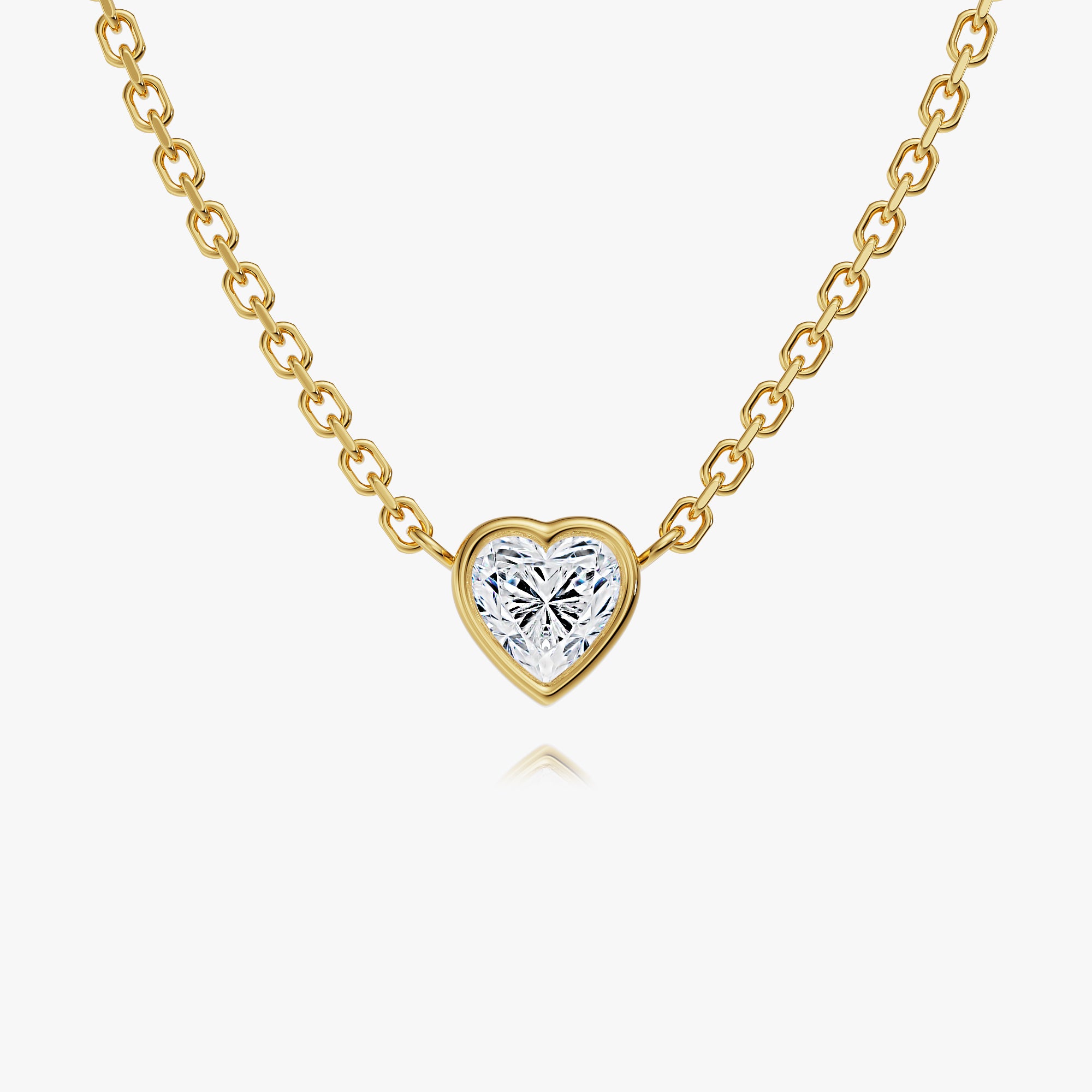 Mixed Shapes Bezel Set Diamond Necklace