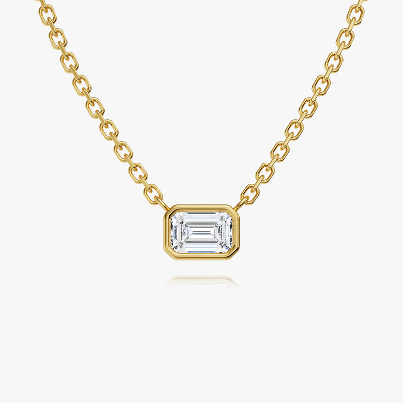 Mixed Shapes Bezel Set Diamond Necklace
