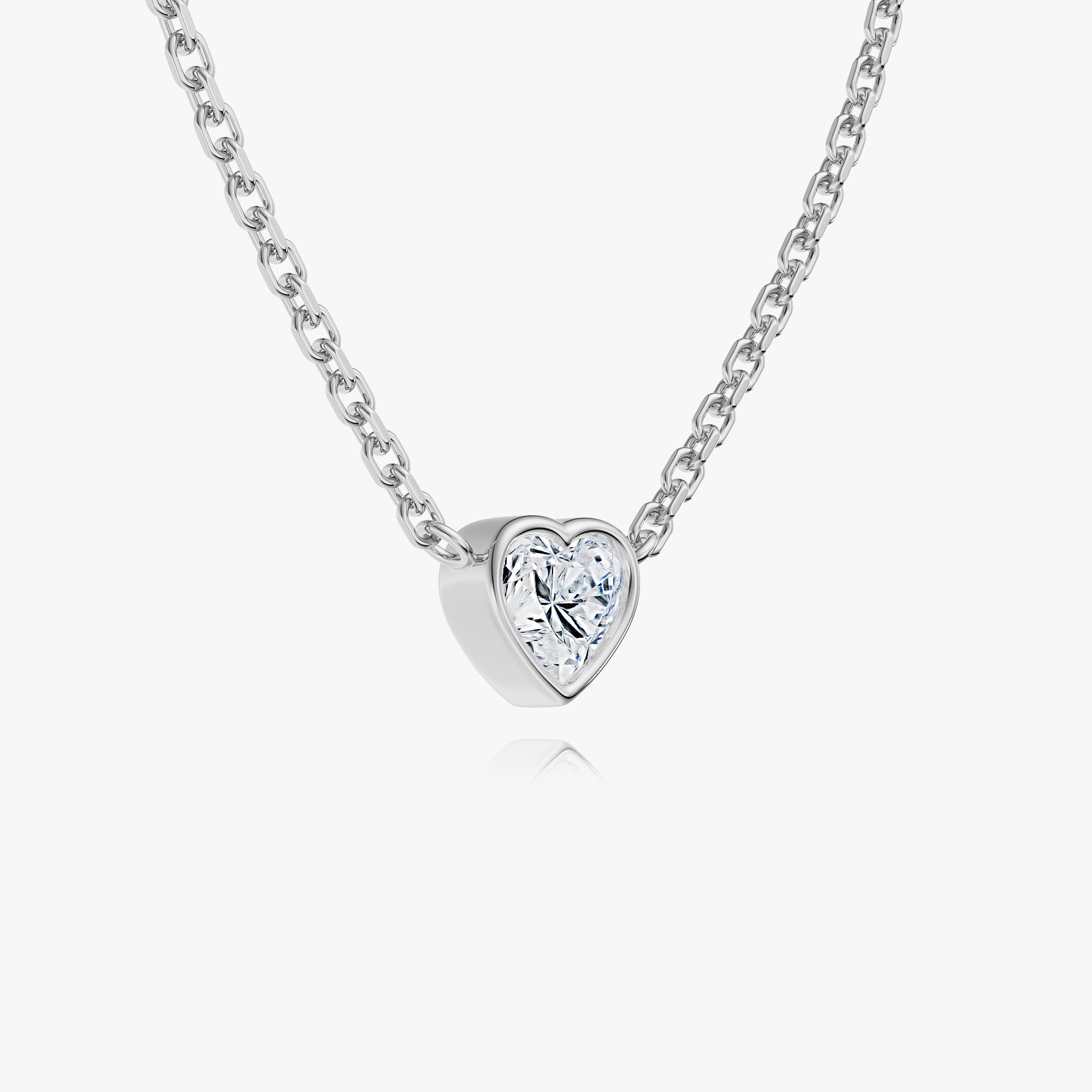 Mixed Shapes Bezel Set Diamond Necklace