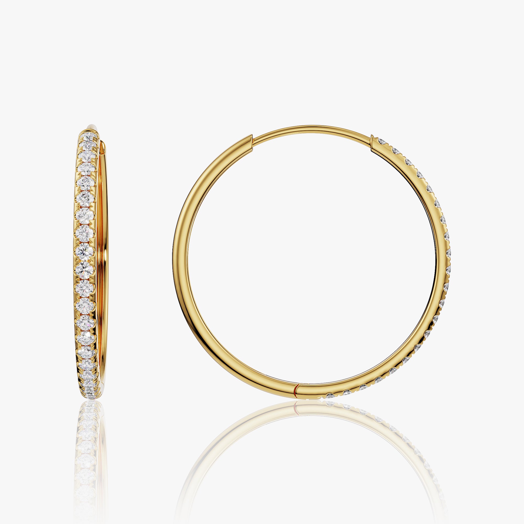 Pavé Diamond Hoops