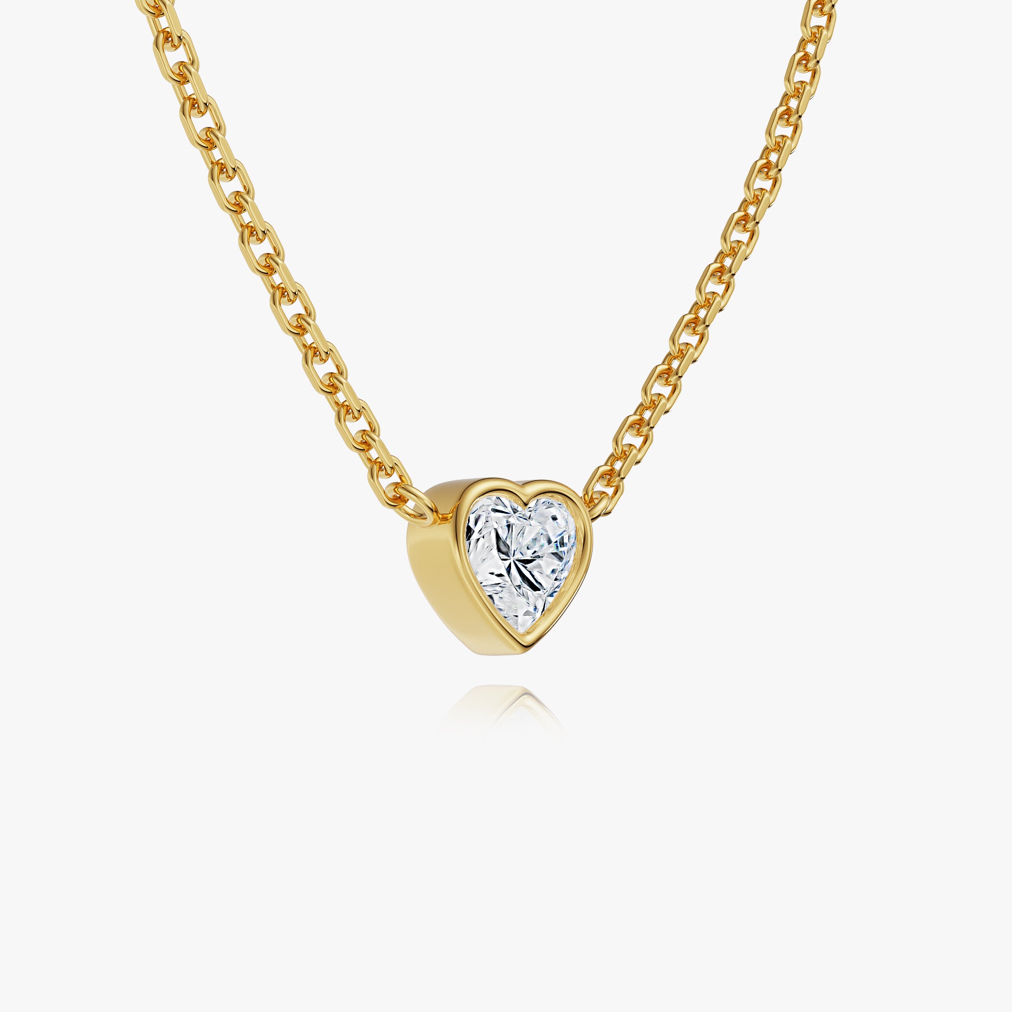 Mixed Shapes Bezel Set Diamond Necklace