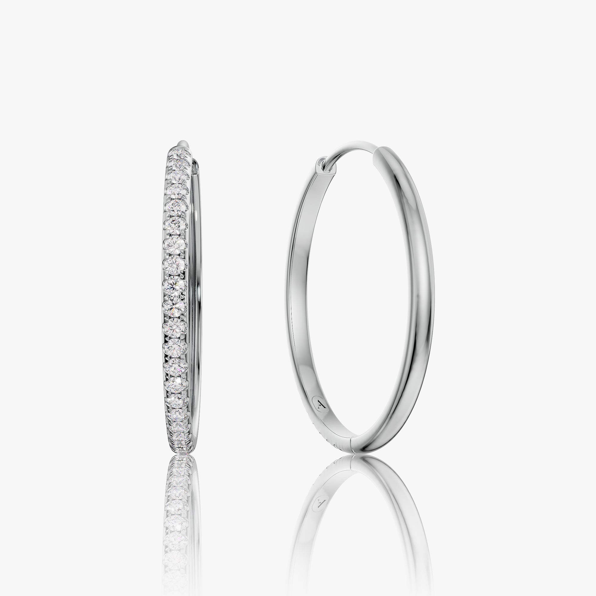 Pavé Diamond Hoops