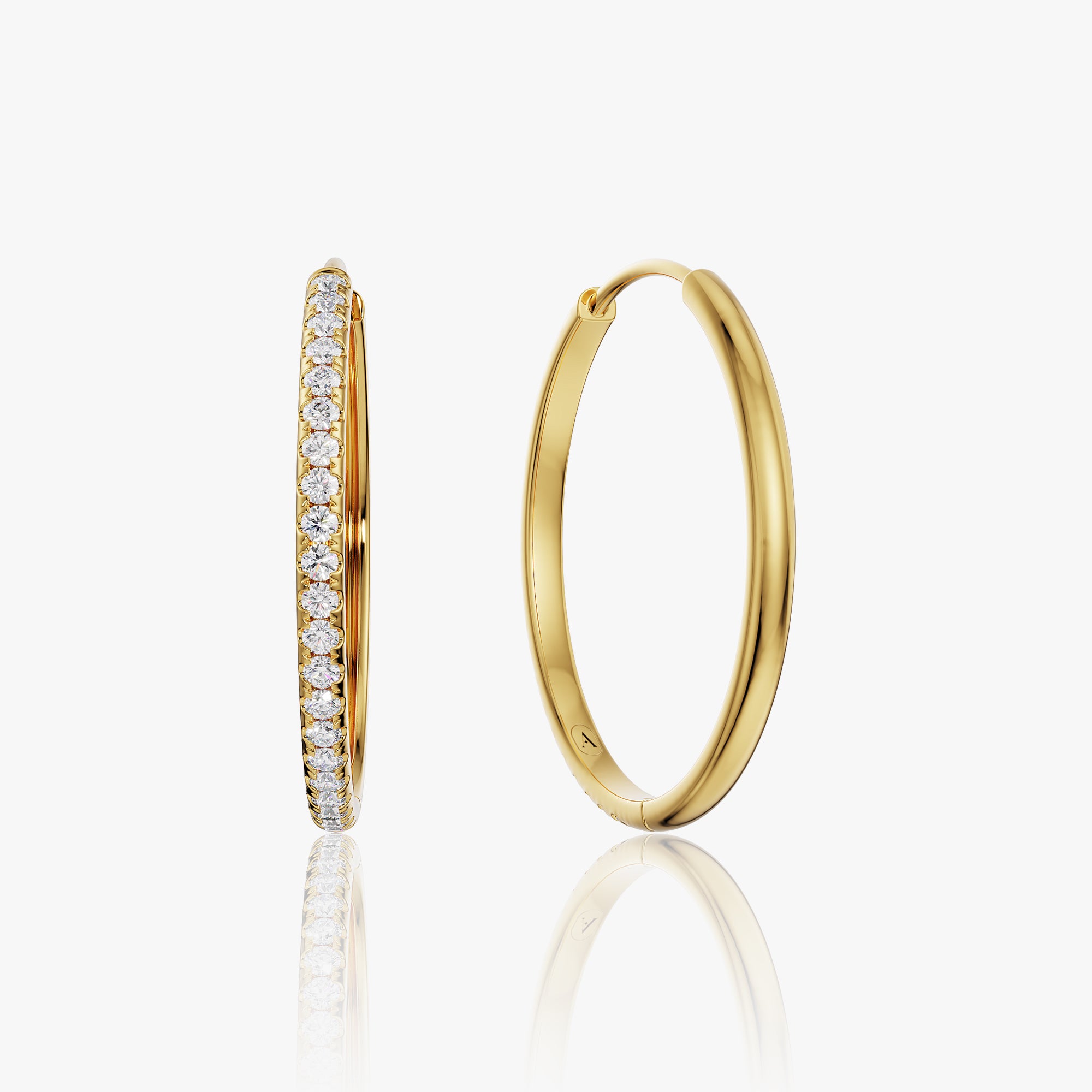 Pavé Diamond Hoops