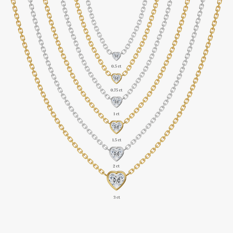 Mixed Shapes Bezel Set Diamond Necklace