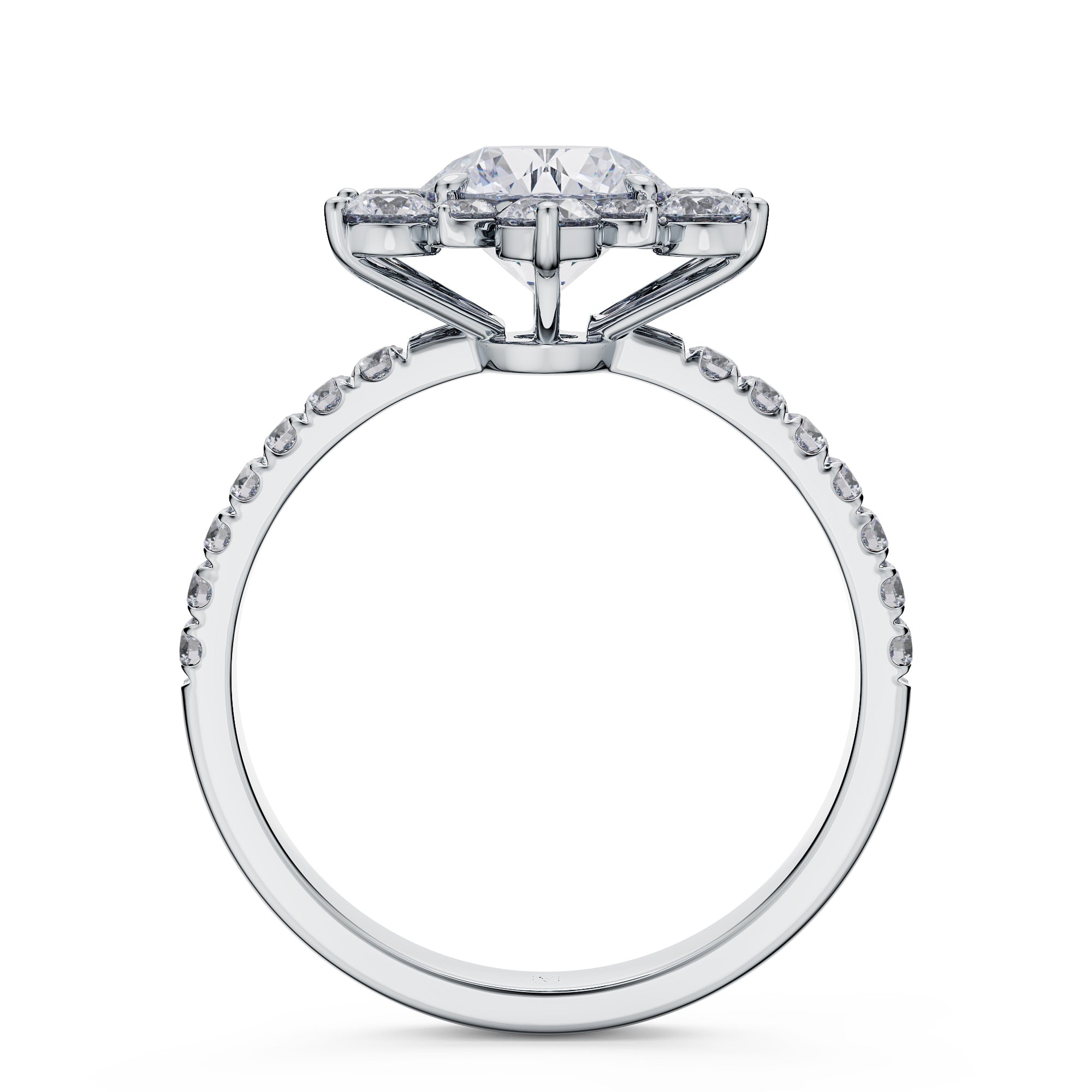 Celsia Round Brilliant Halo Engagement Ring