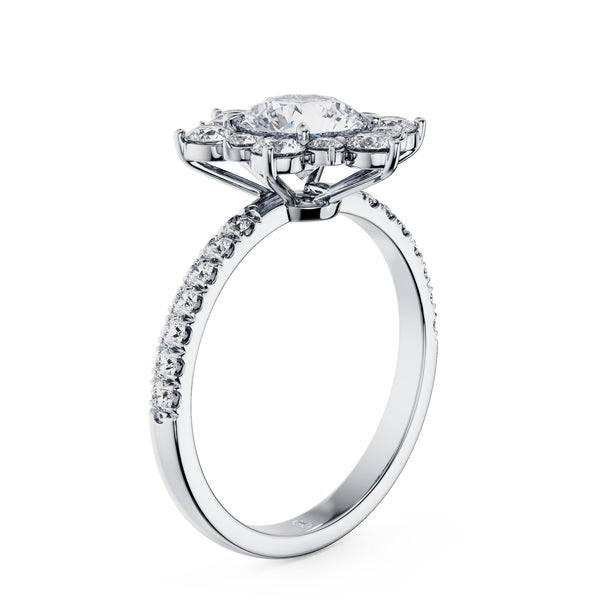 Celsia Round Brilliant Halo Engagement Ring