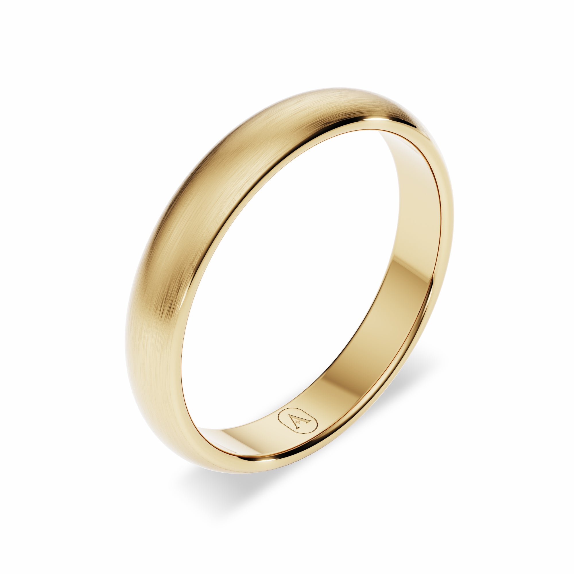Classic Oval Men's Wedding Band - Satin Finish