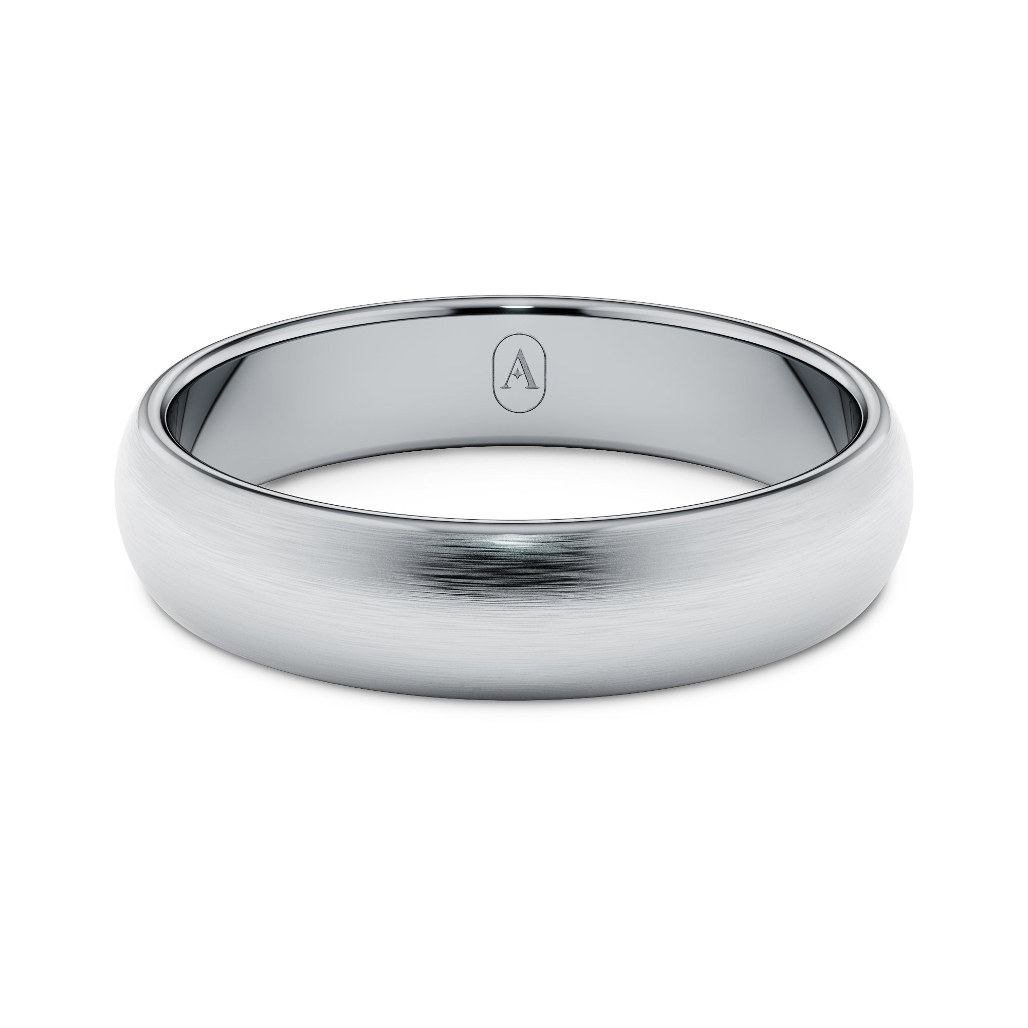 Classic Oval Men's Wedding Band - Satin Finish