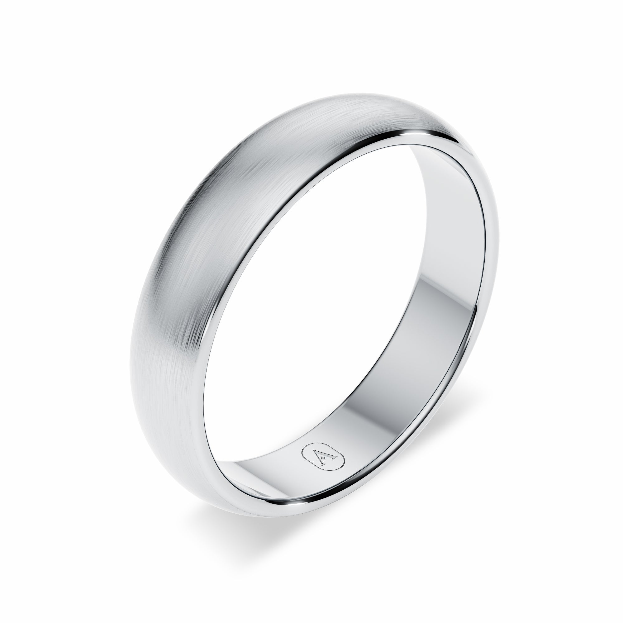 Classic Oval Men's Wedding Band - Satin Finish