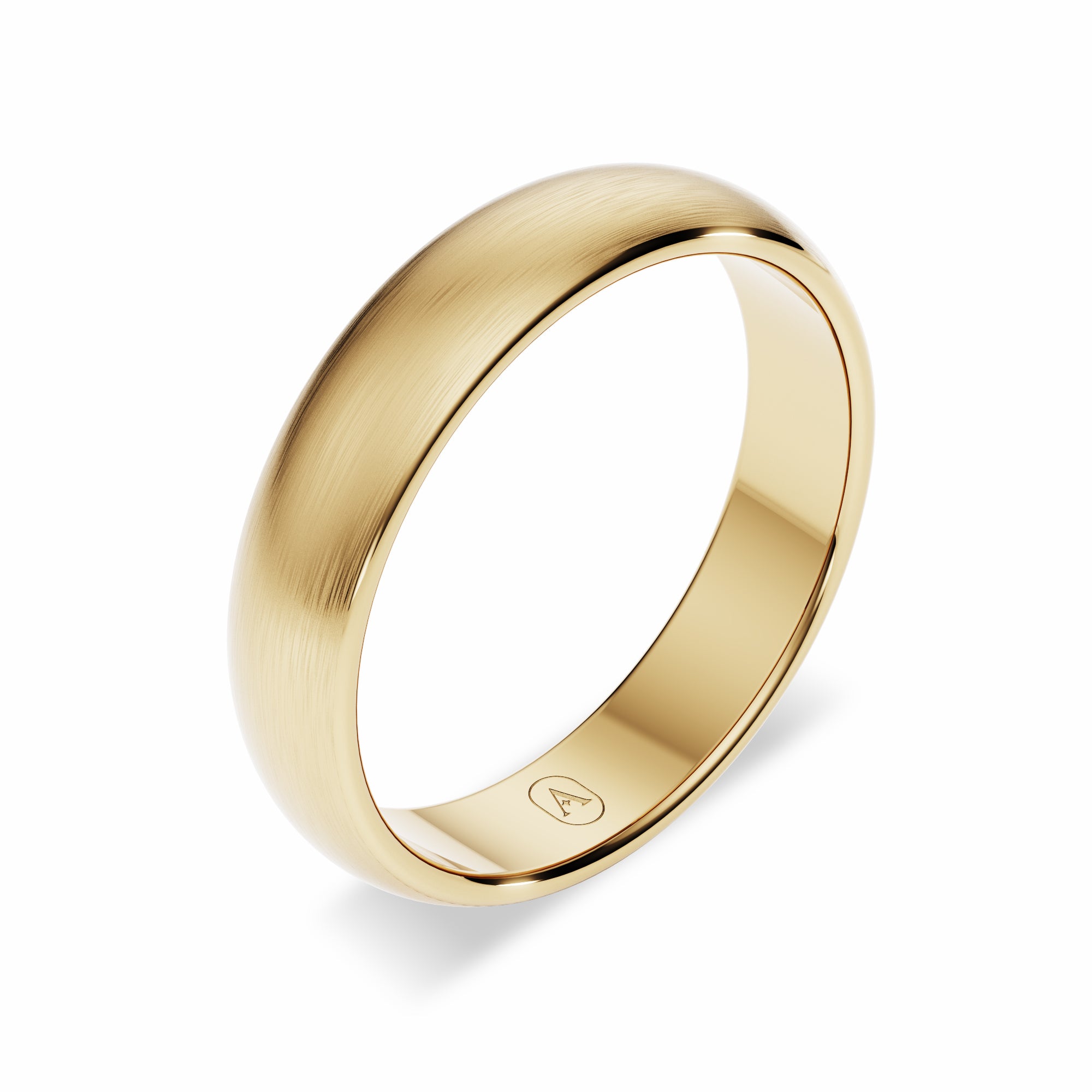 Classic Oval Men's Wedding Band - Satin Finish