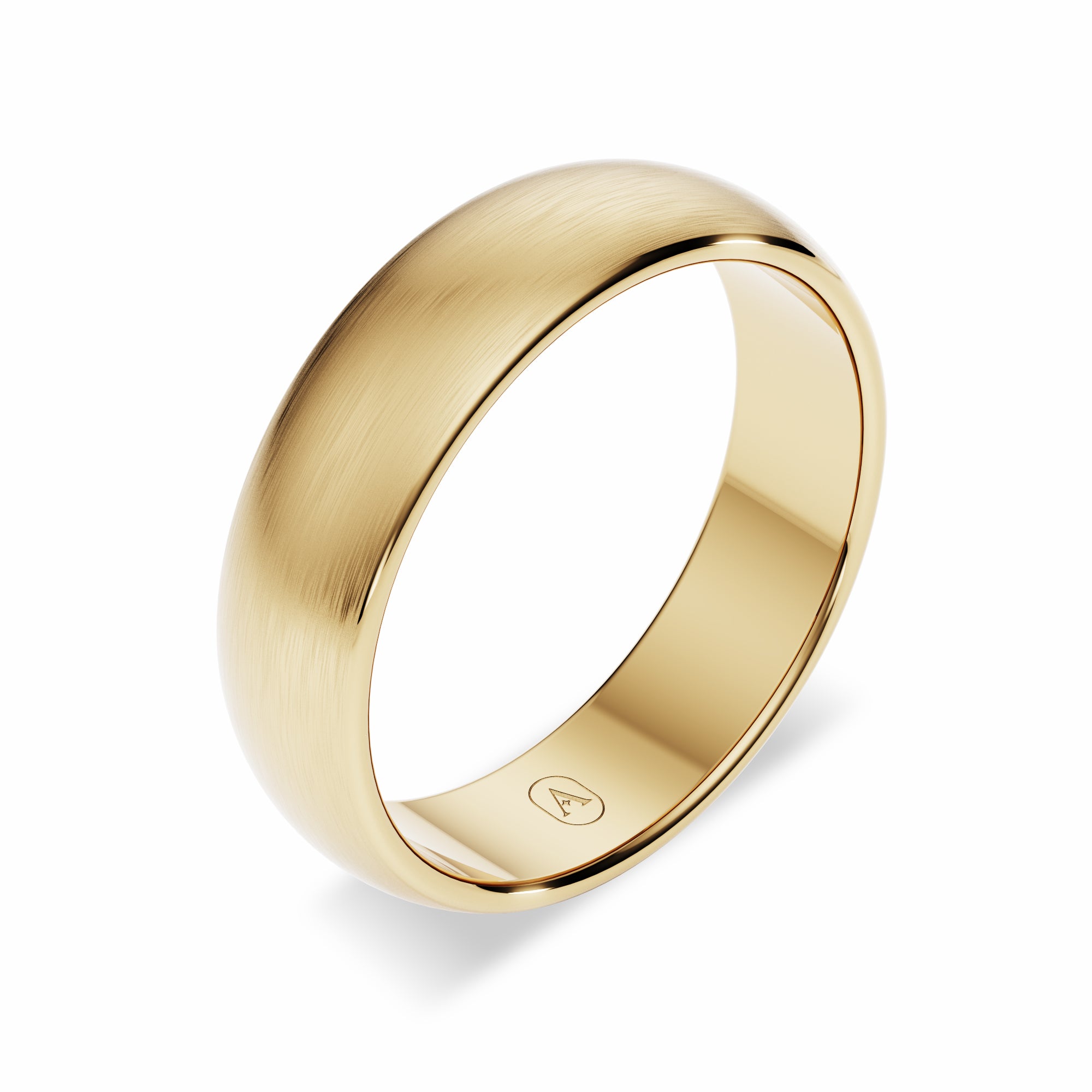 Classic Oval Men's Wedding Band - Satin Finish