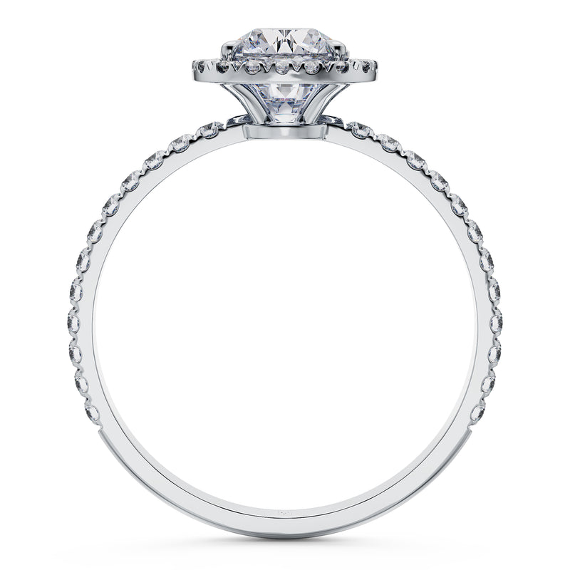 Thea Cushion Halo Engagement Ring