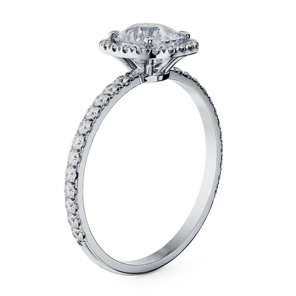 Thea Cushion Halo Engagement Ring