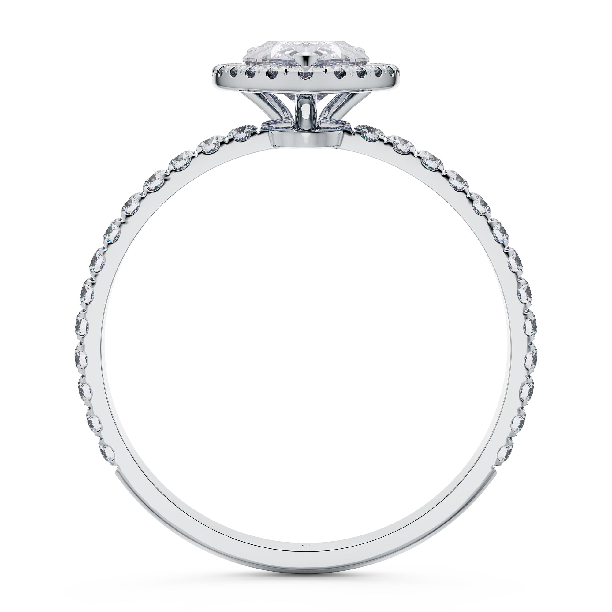 Thea Pear Halo Engagement Ring