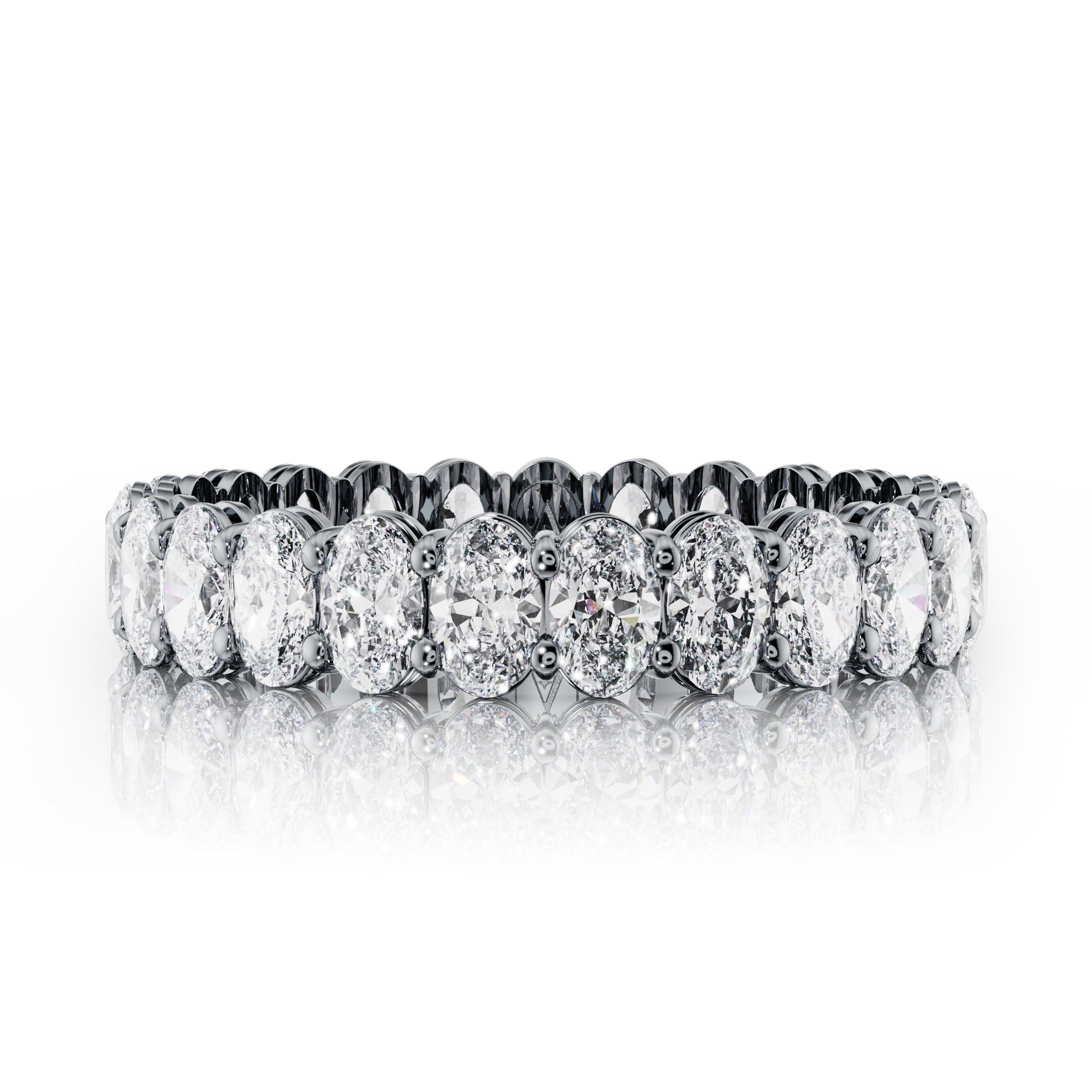 Oval Diamond Eternity Band