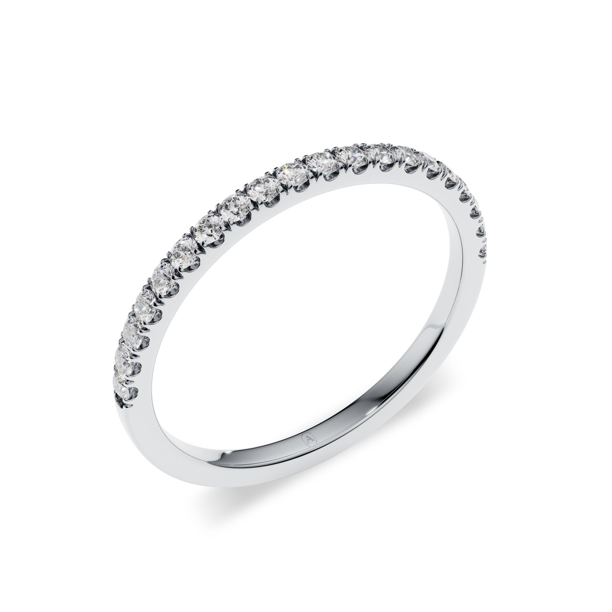 Micro Pavé Diamond Half Eternity Band