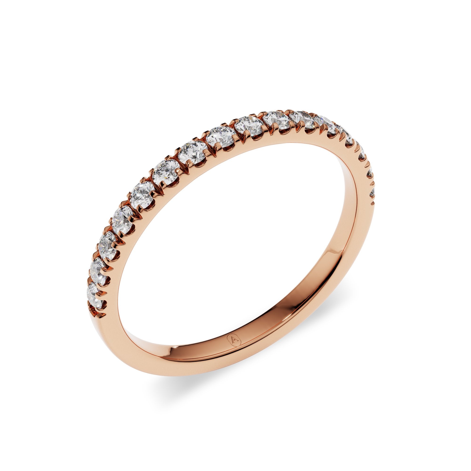 Micro Pavé Diamond Half Eternity Band