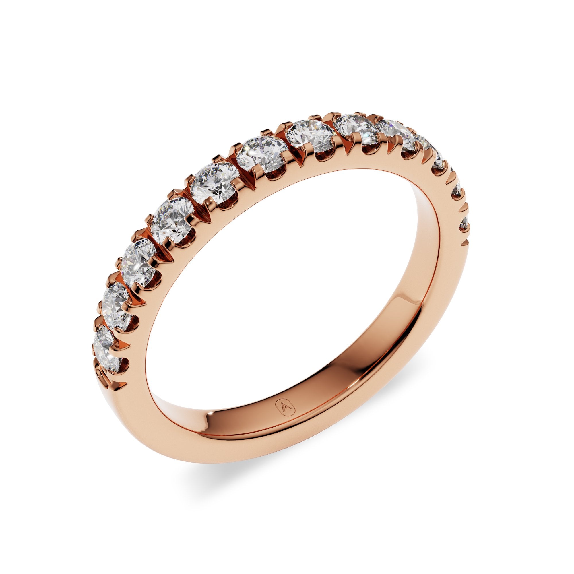 Micro Pavé Diamond Half Eternity Band
