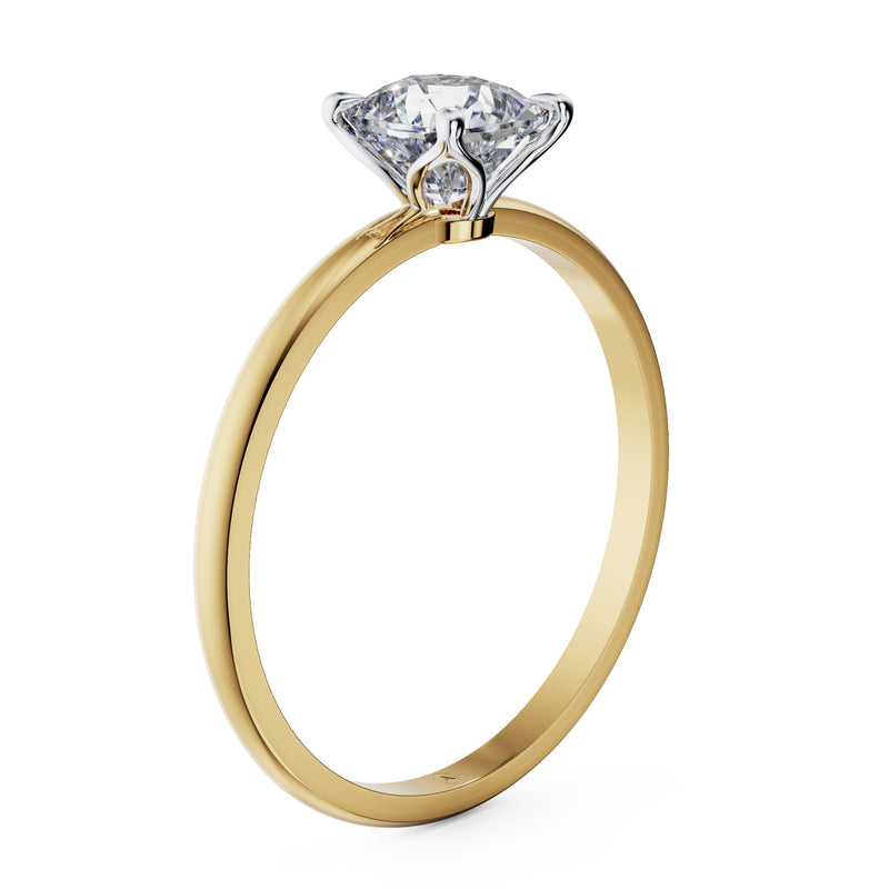 Bloom Cushion Solitaire Engagement Ring