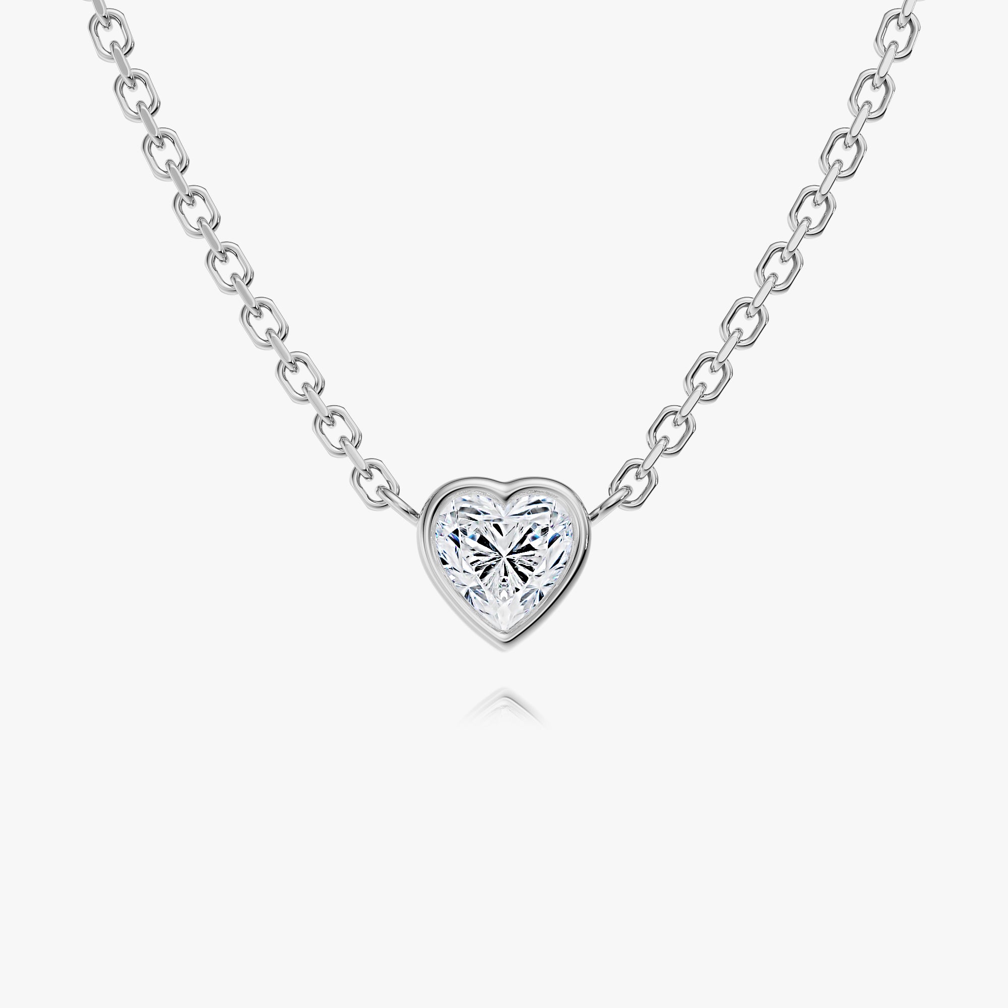 Mixed Shapes Bezel Set Diamond Necklace