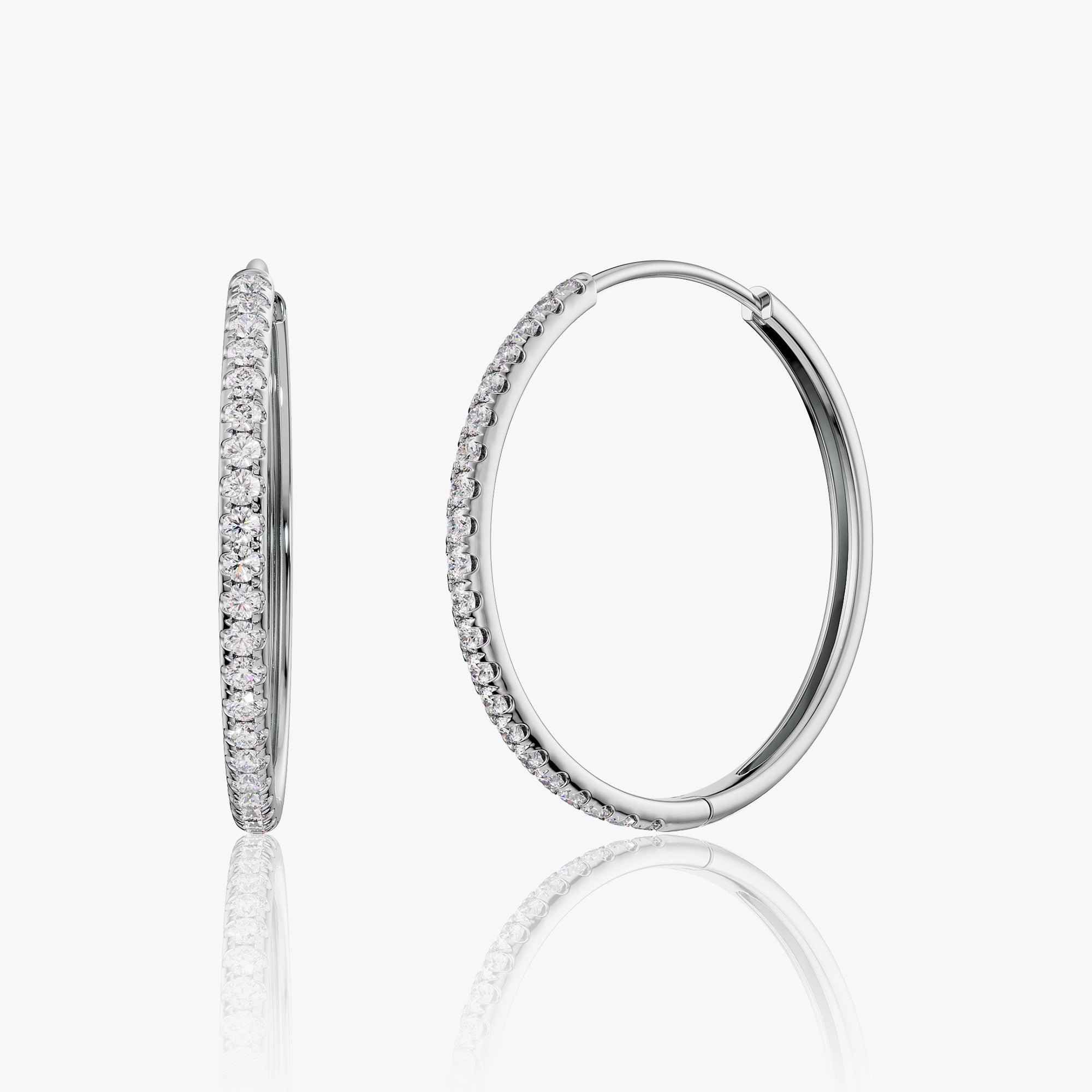 Pavé Diamond Hoops