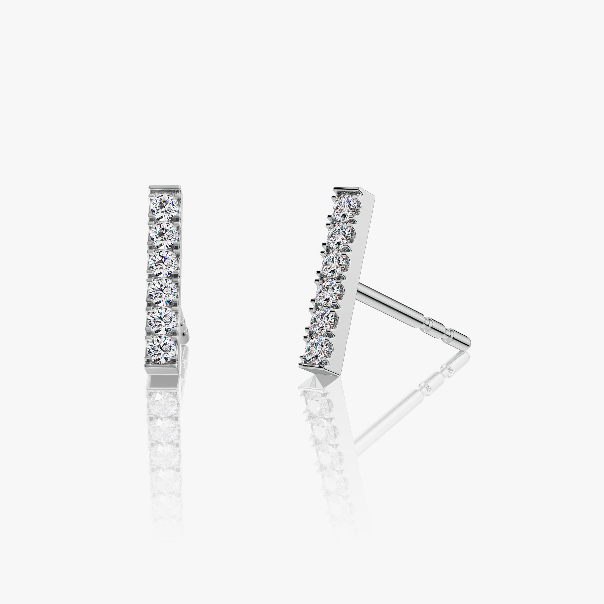 Pavé Diamond Bar Studs