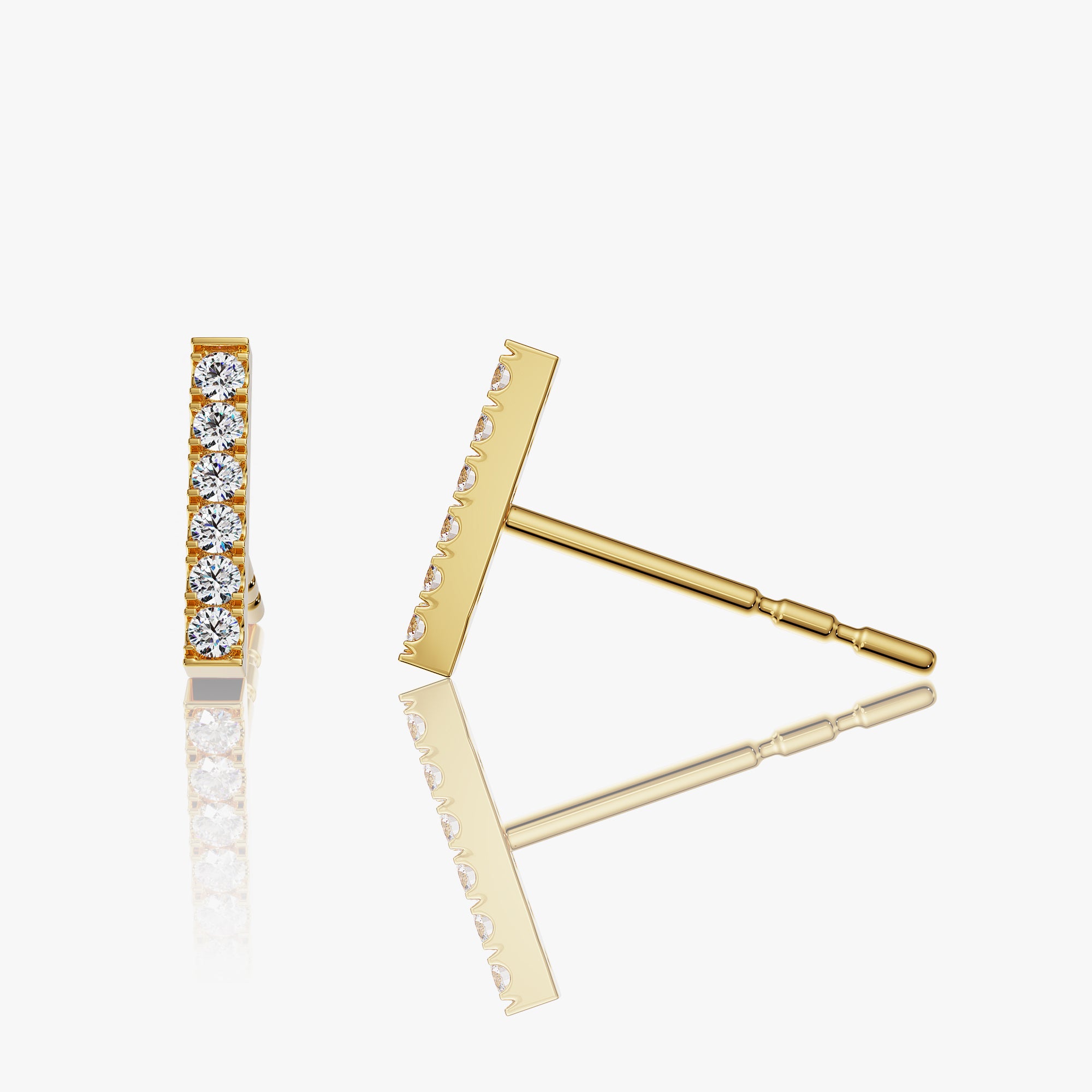 Pavé Diamond Bar Studs