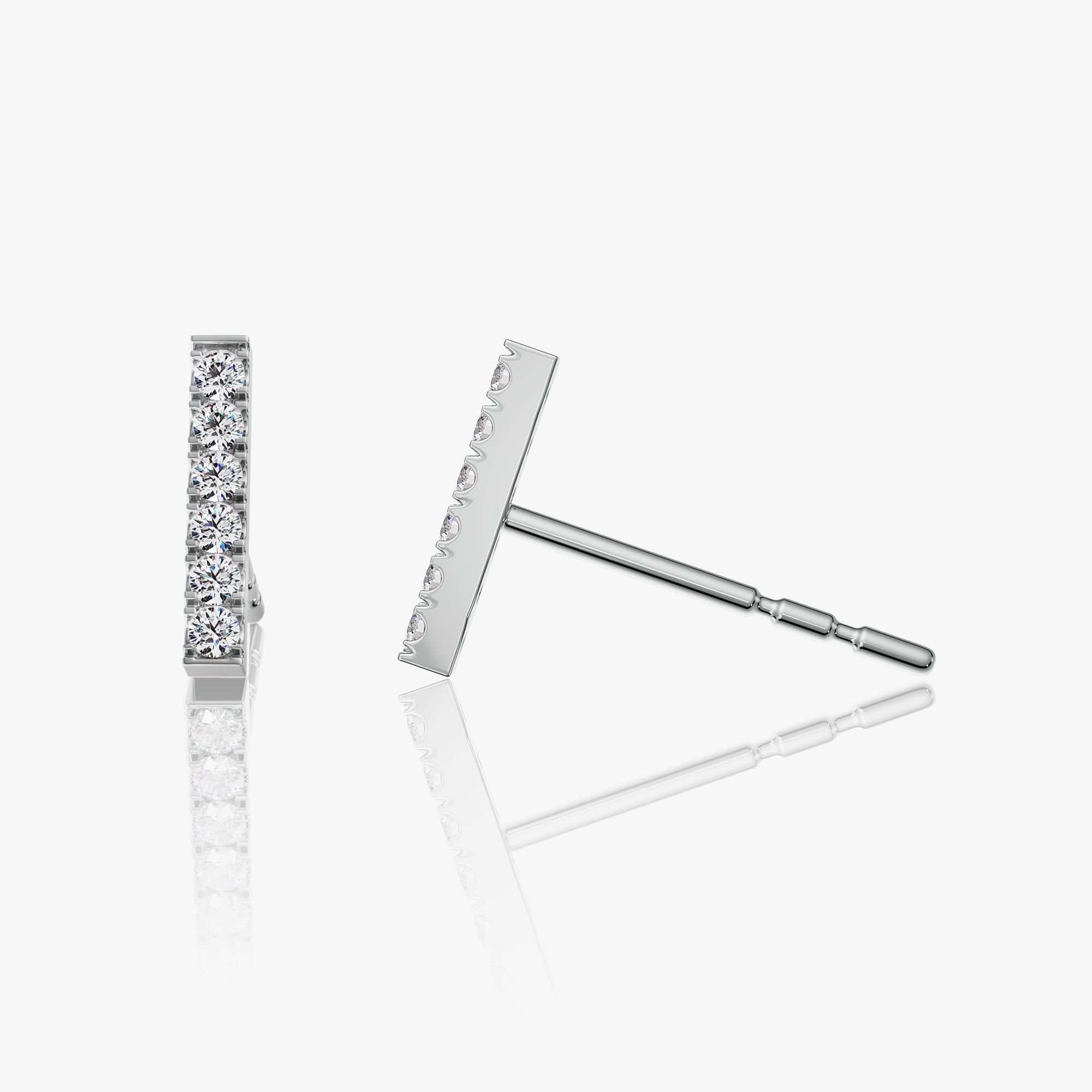 Pavé Diamond Bar Studs