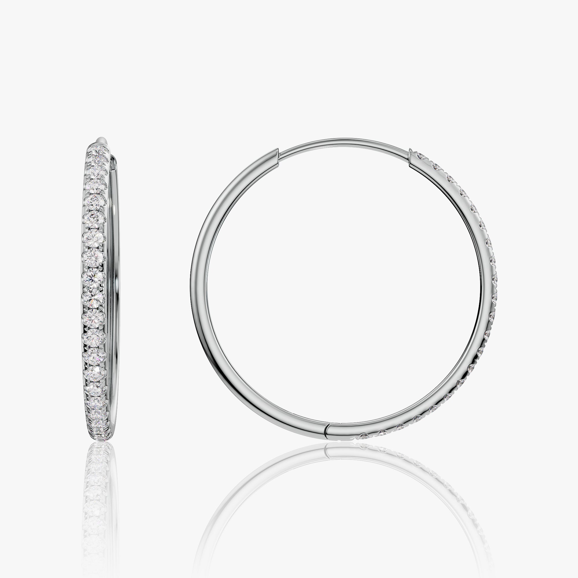 Pavé Diamond Hoops
