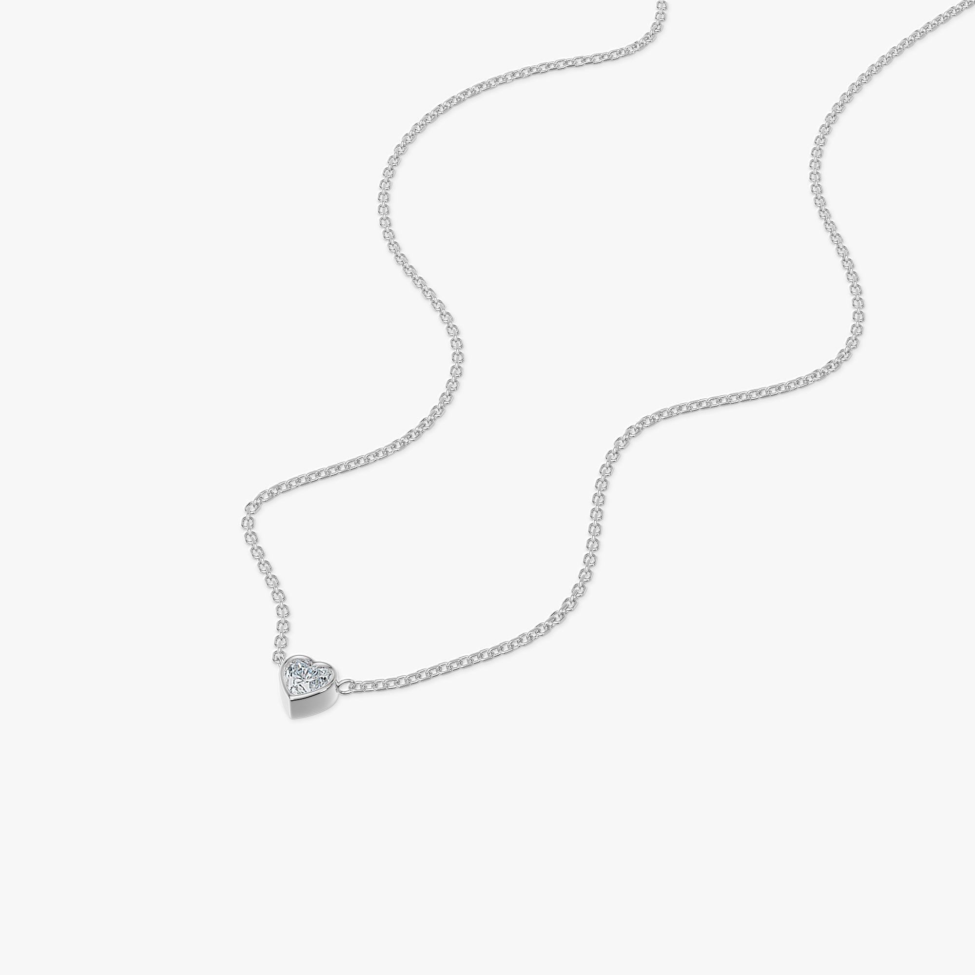 Mixed Shapes Bezel Set Diamond Necklace