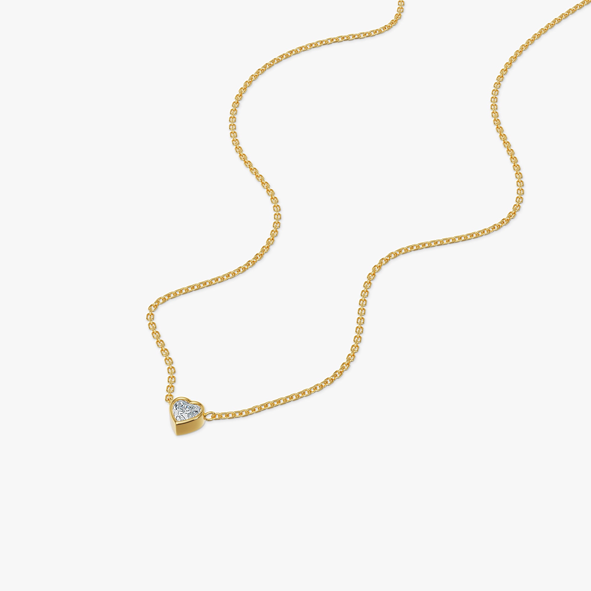 Mixed Shapes Bezel Set Diamond Necklace