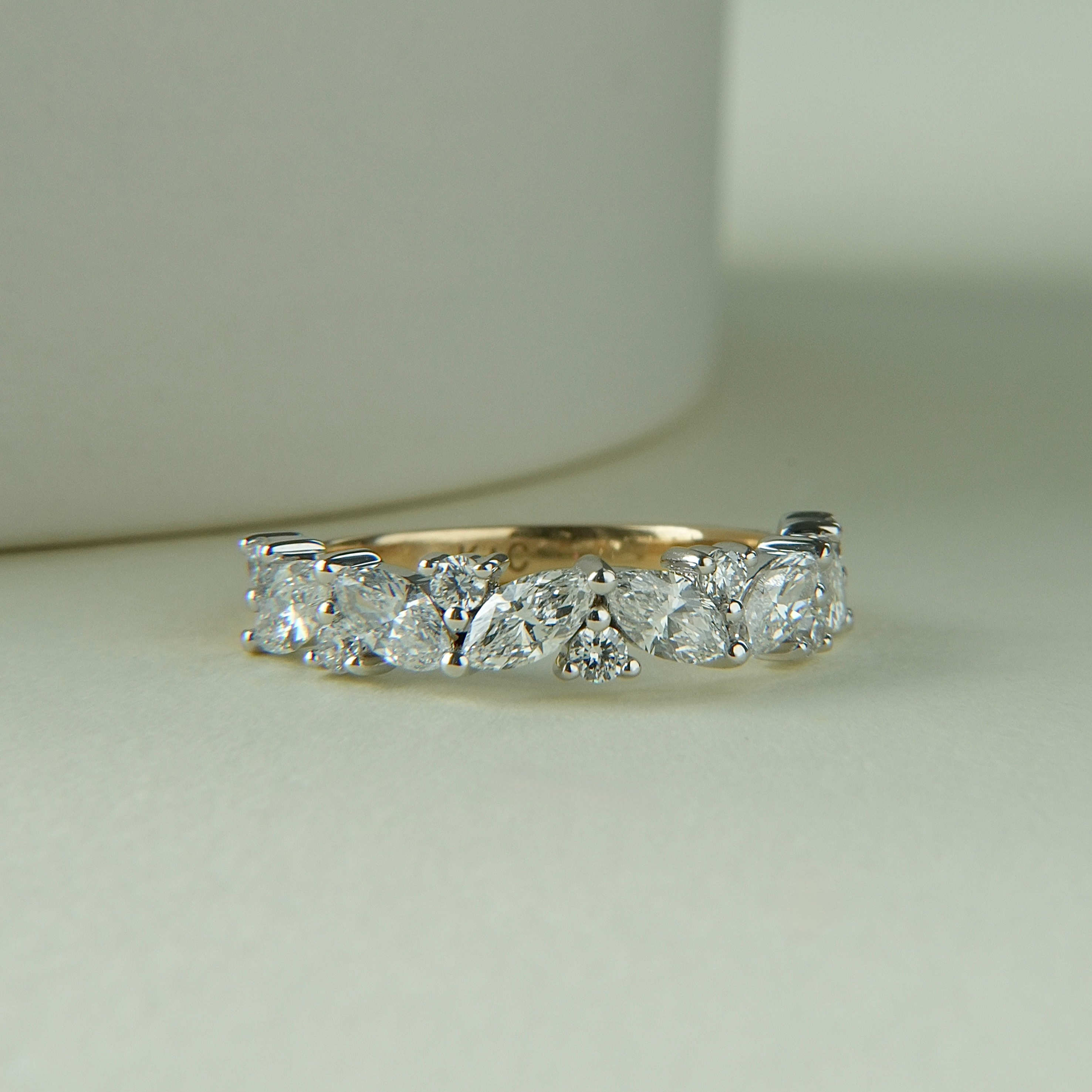 Marquise Round Multi Shape Diamond Band