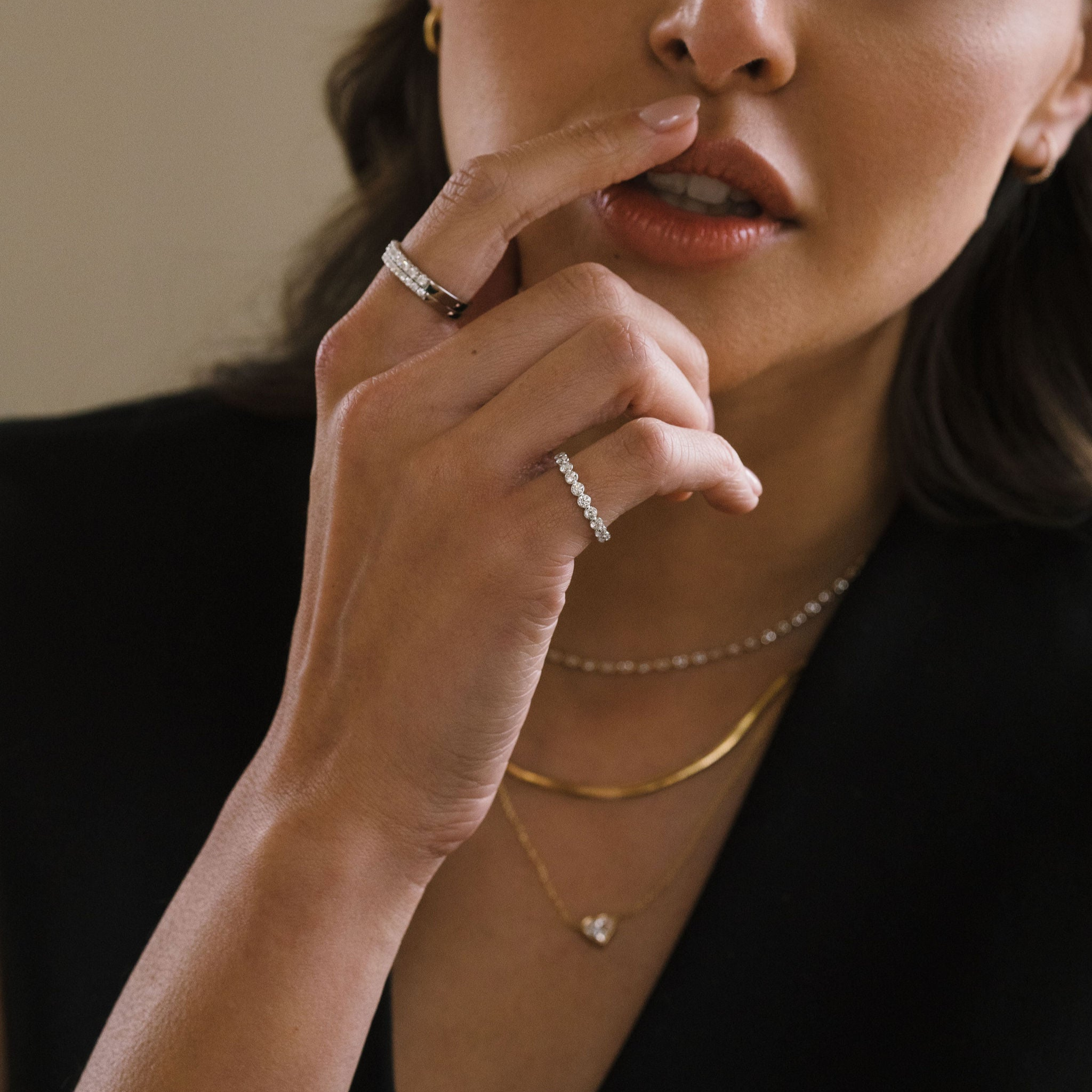 Single Prong Diamond Eternity Band