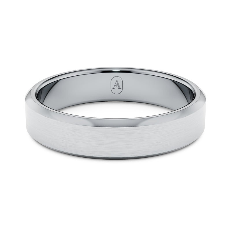 Beveled Edge Men's Wedding Band