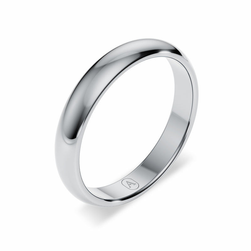 Classic Oval Men's Wedding Band - High Polish Finish