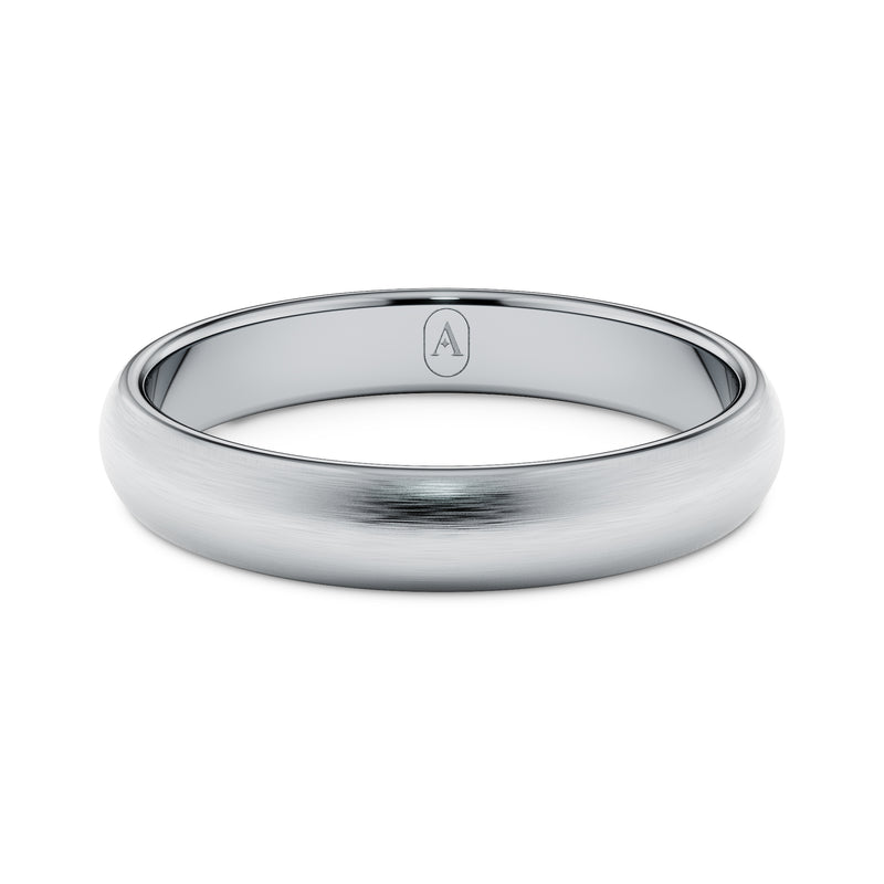 Classic Oval Men's Wedding Band - Satin Finish