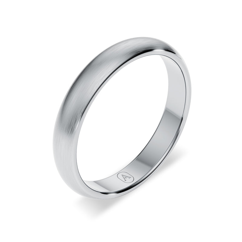 Classic Oval Men's Wedding Band - Satin Finish