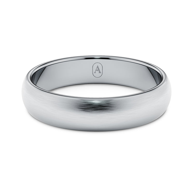 Classic Oval Men's Wedding Band - Satin Finish