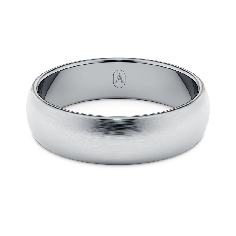 Classic Oval Men's Wedding Band - Satin Finish