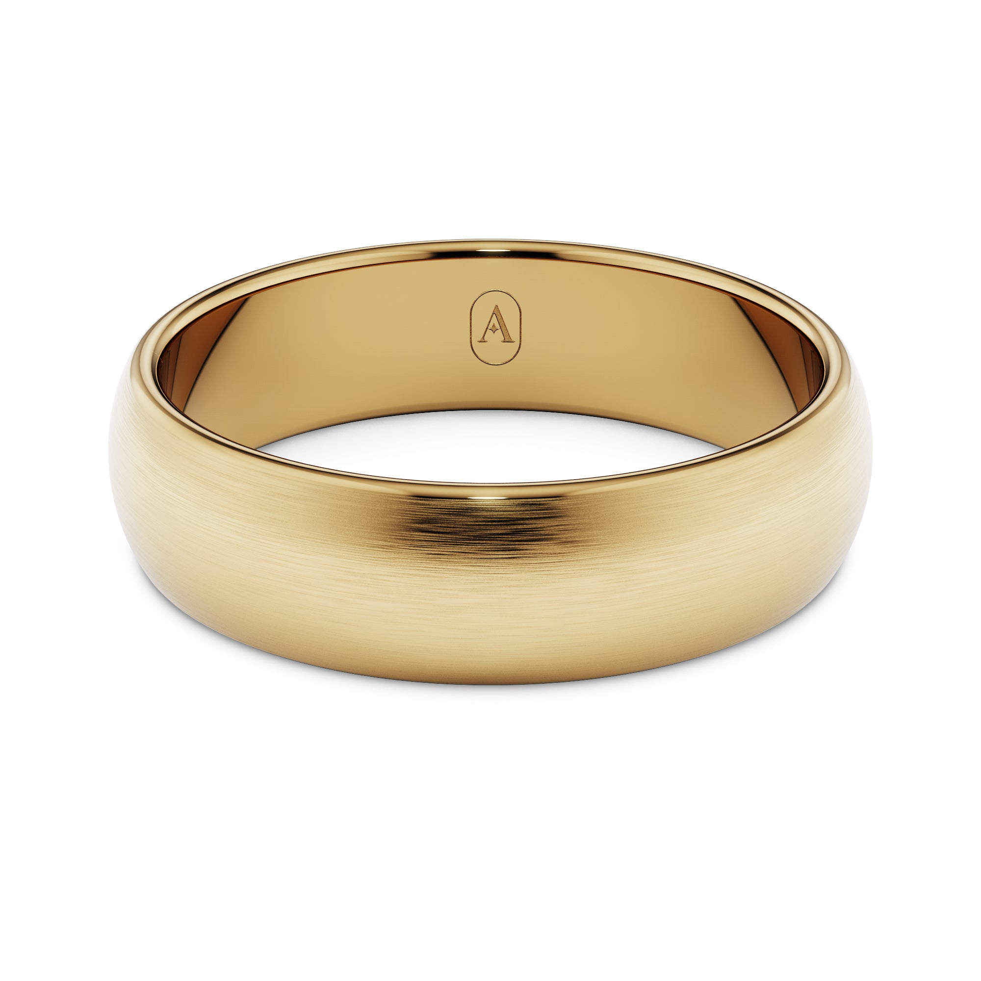 Classic Oval Men's Wedding Band - Satin Finish