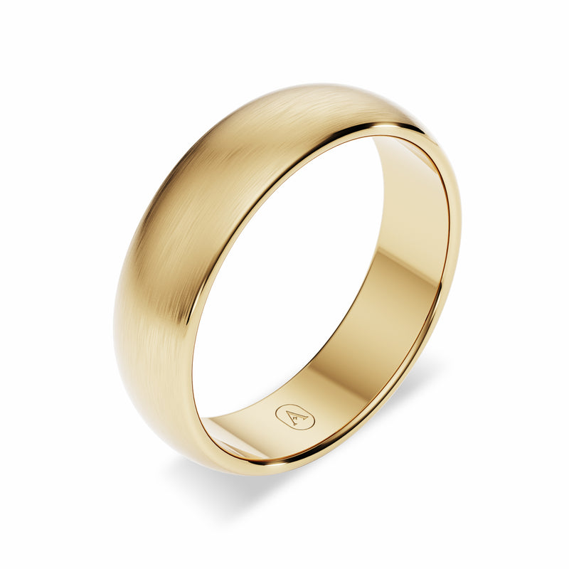 Classic Oval Men's Wedding Band - Satin Finish