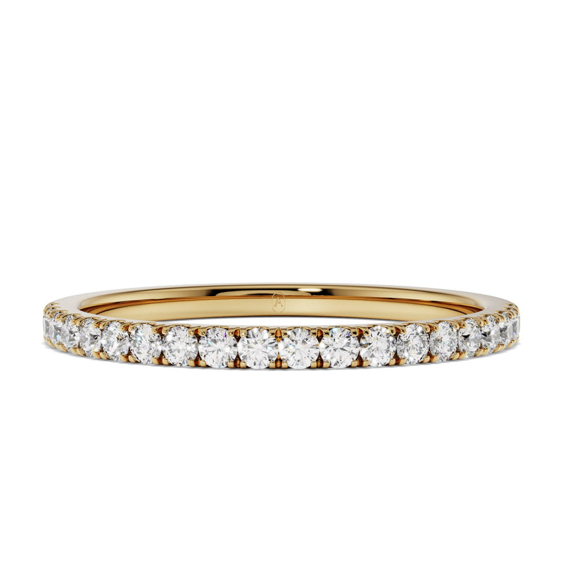 Micro Pavé Diamond Half Eternity Band