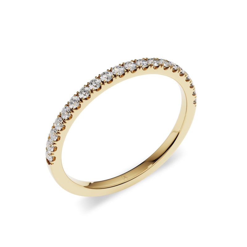 Micro Pavé Diamond Half Eternity Band