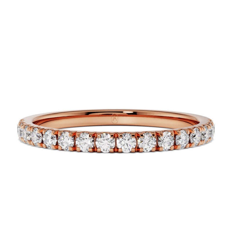 Micro Pavé Diamond Half Eternity Band