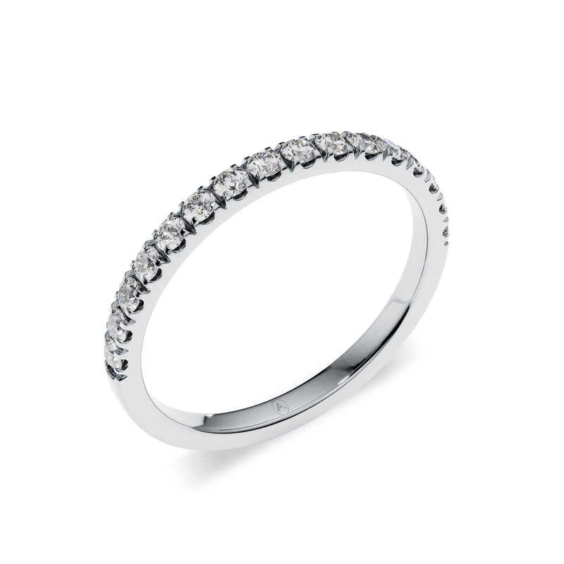 Micro Pavé Diamond Half Eternity Band