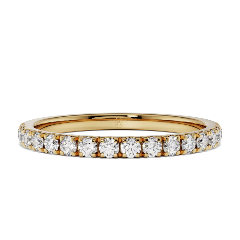 Micro Pavé Diamond Half Eternity Band