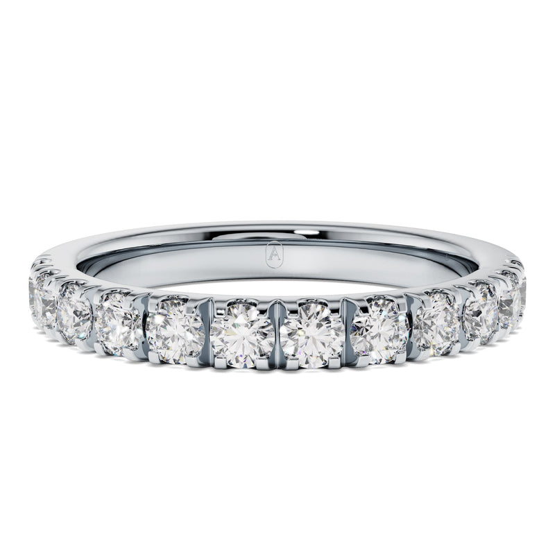 Micro Pavé Diamond Half Eternity Band